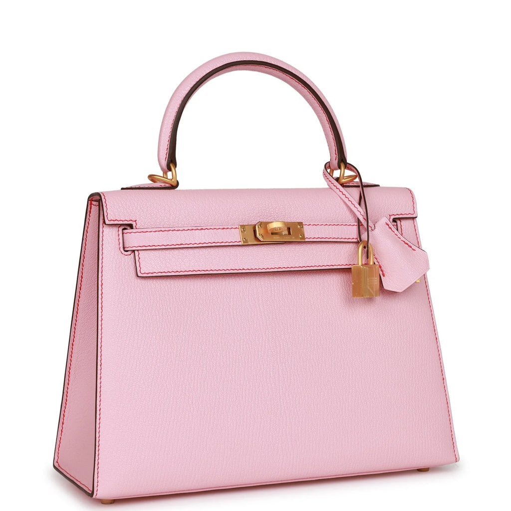 Rose Sakura Chevre 25 Kelly Sellier T145296