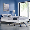 Queen Performance Velvet Platform Bed Frame in White T544166