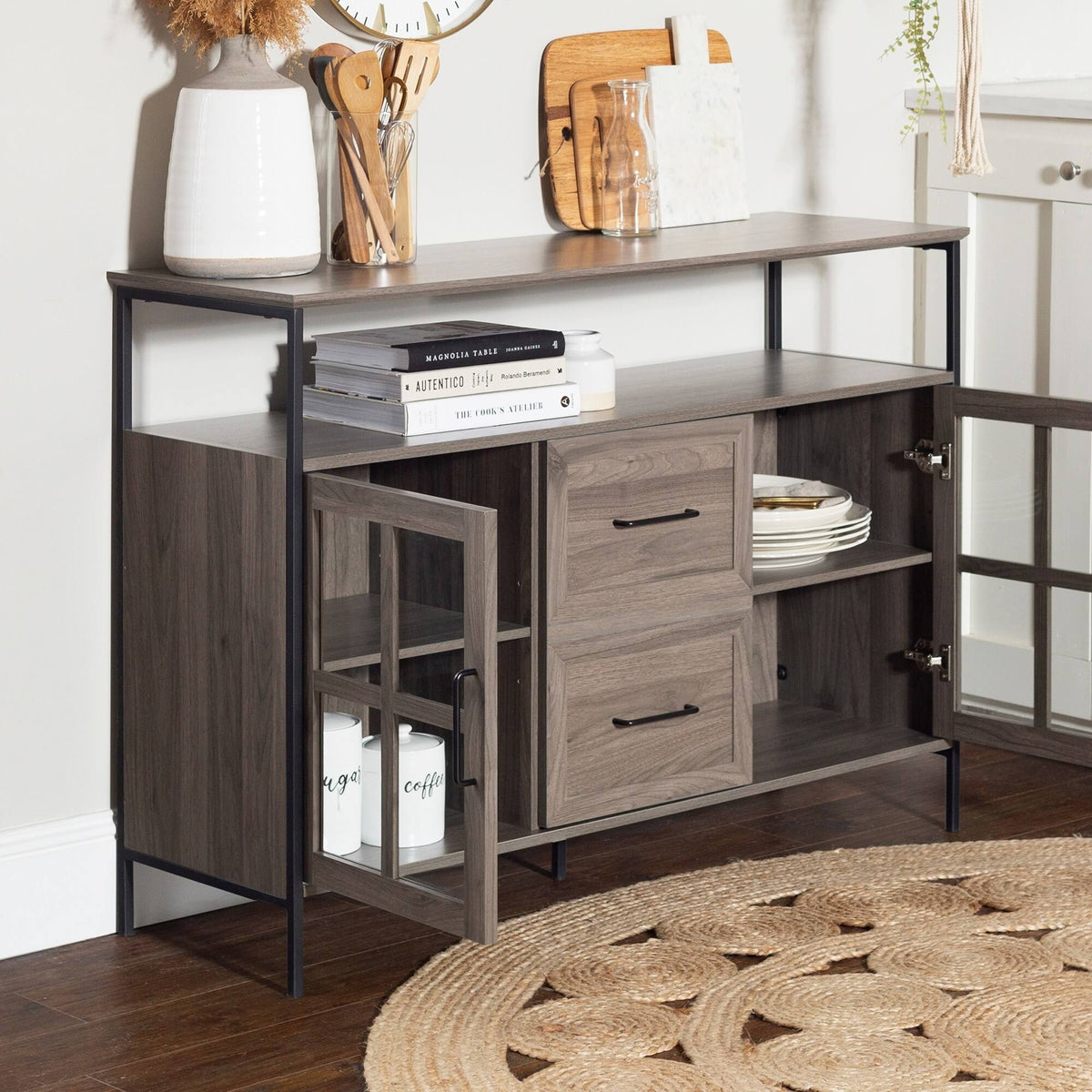3-Door Buffet Dark Walnut H11700