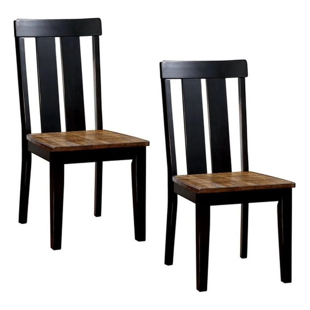 Black Wood Dining Chair Set of 2 M9891