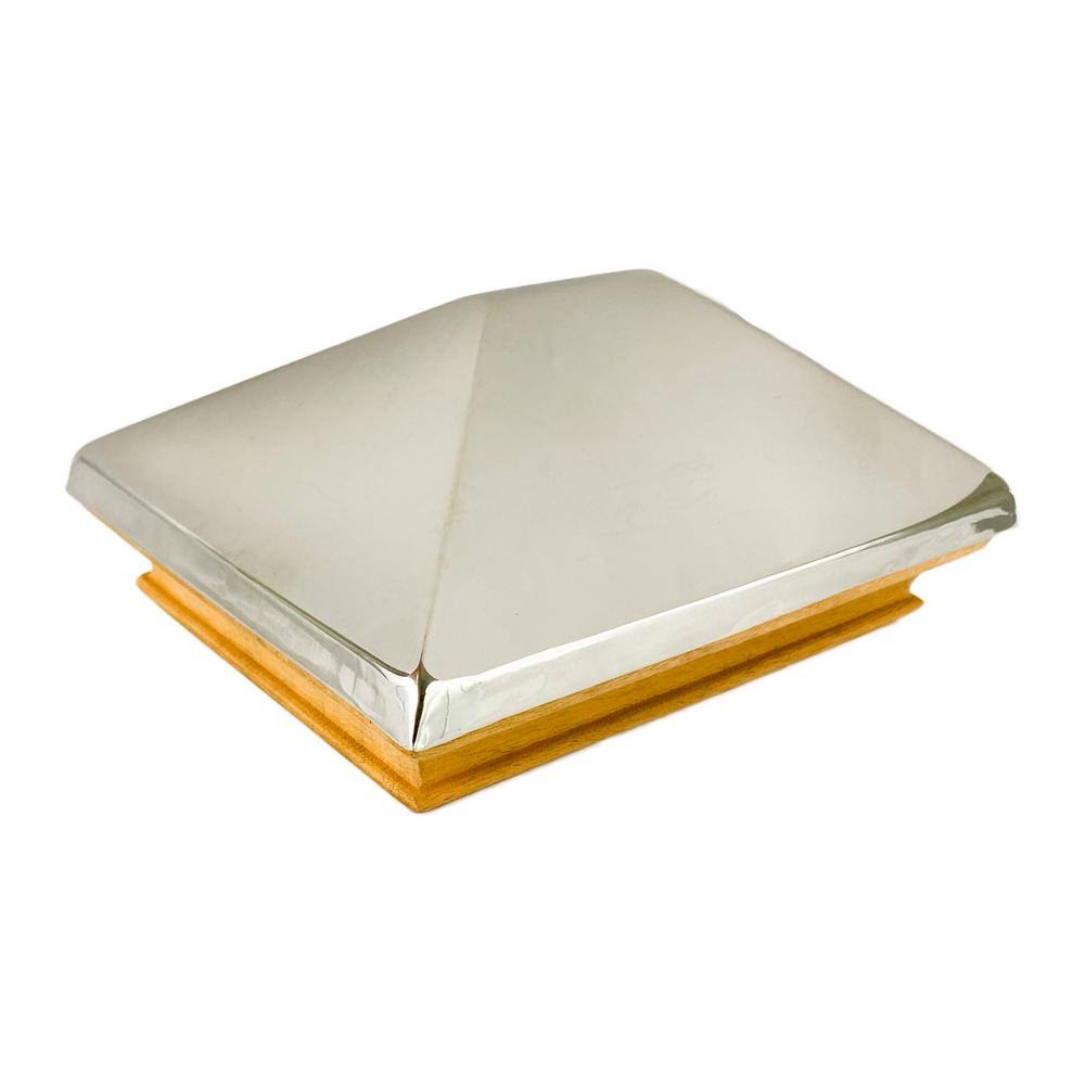 4x6 Wood Post Cap with Stainless Pyramid N648759