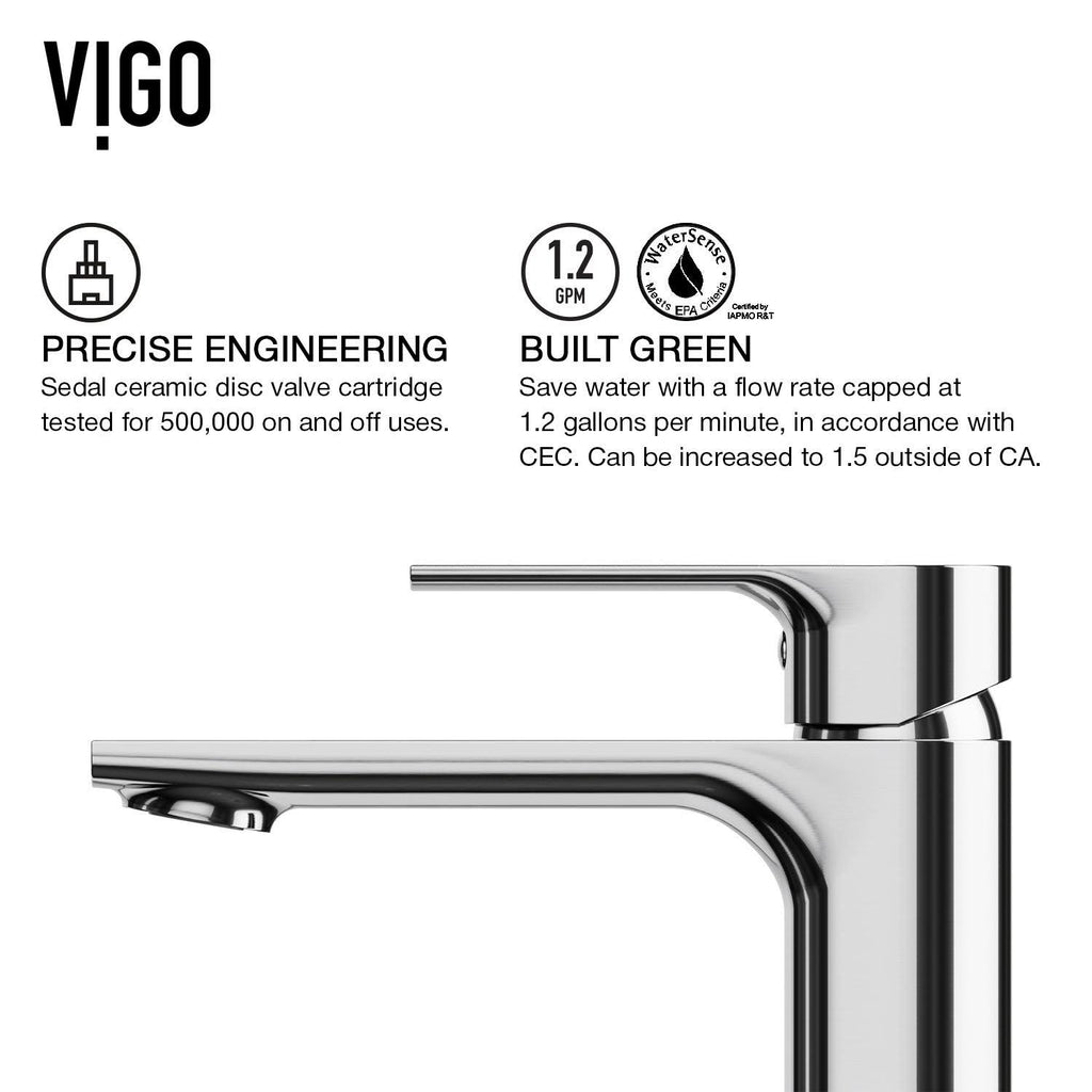 15 inch Vessel Bathroom Sink and Vessel Faucet Set in Chrome with Pop-Up Drain L969634