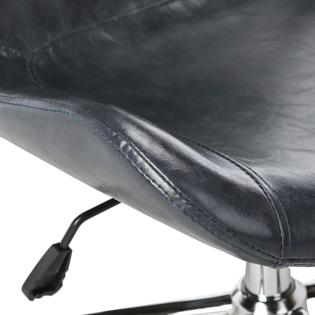 Dark Grey Faux Leather Swivel Adjustable Office Desk Chair Q109
