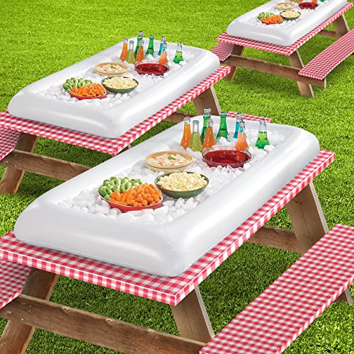 White Inflatable Serving Bar with Drain Plug H527