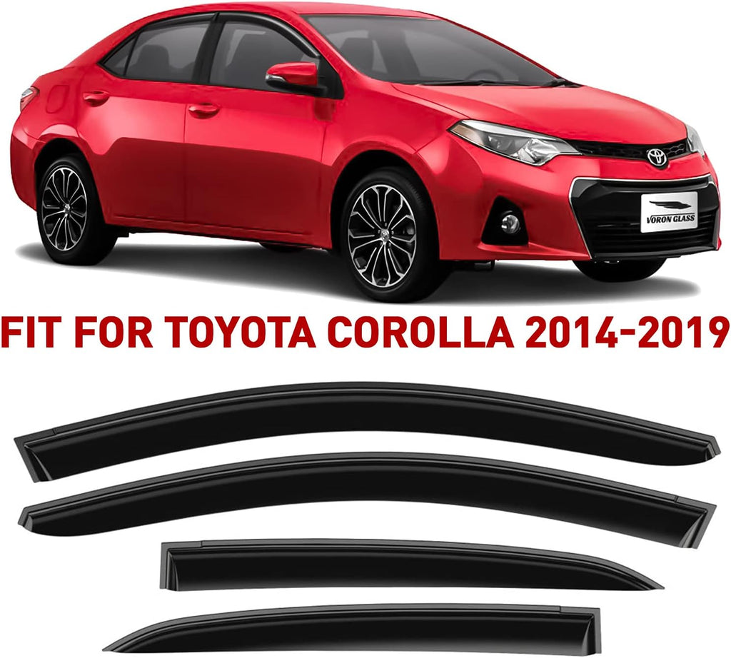 Glass Tape-on Rain Guards for Toyota RAV4 SUV, 4 Pieces K225