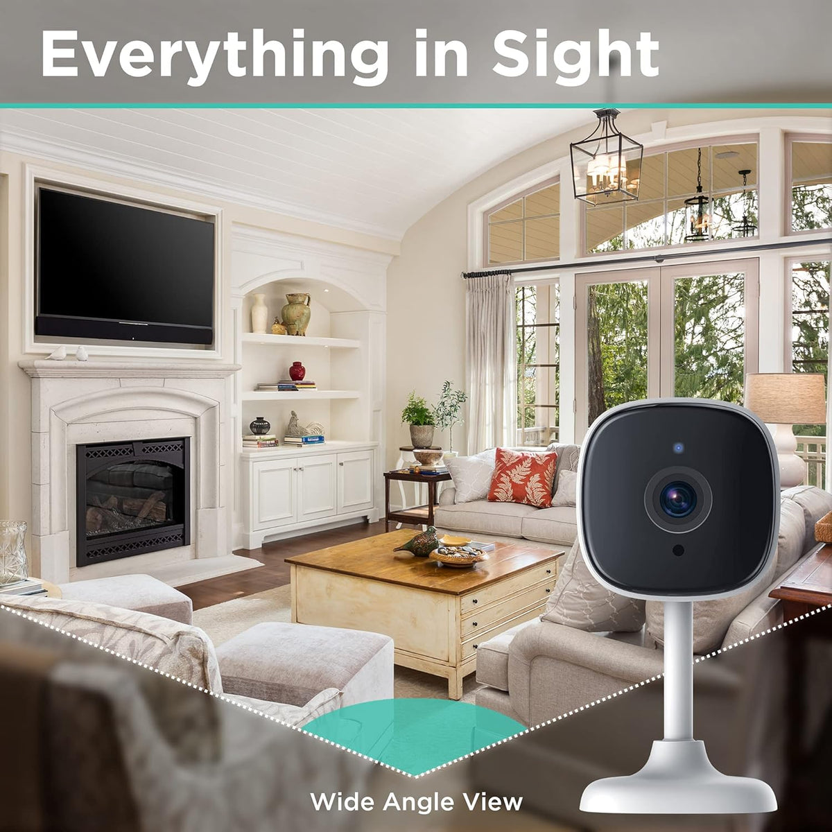 iHome Insight Smart Indoor Camera, Wi-Fi Camera with 2-Way Audio, Night Vision, Motion Alerts, 2 Pack B732