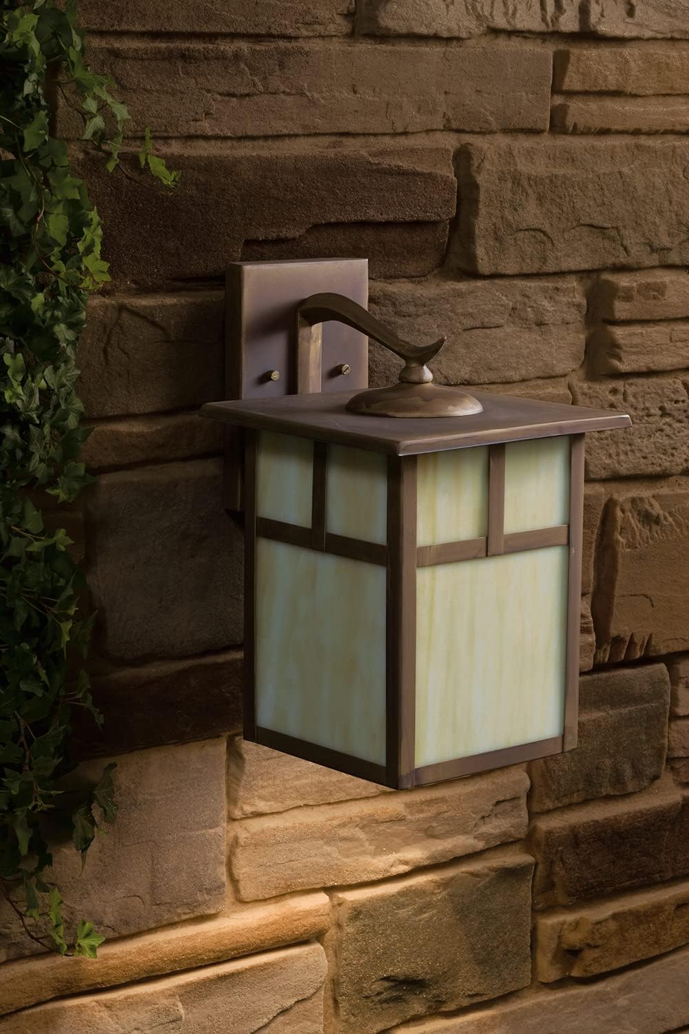 Solid Brass Outdoor Wall Sconce Lighting, 100 Total Watts, 11.5 Height N861773