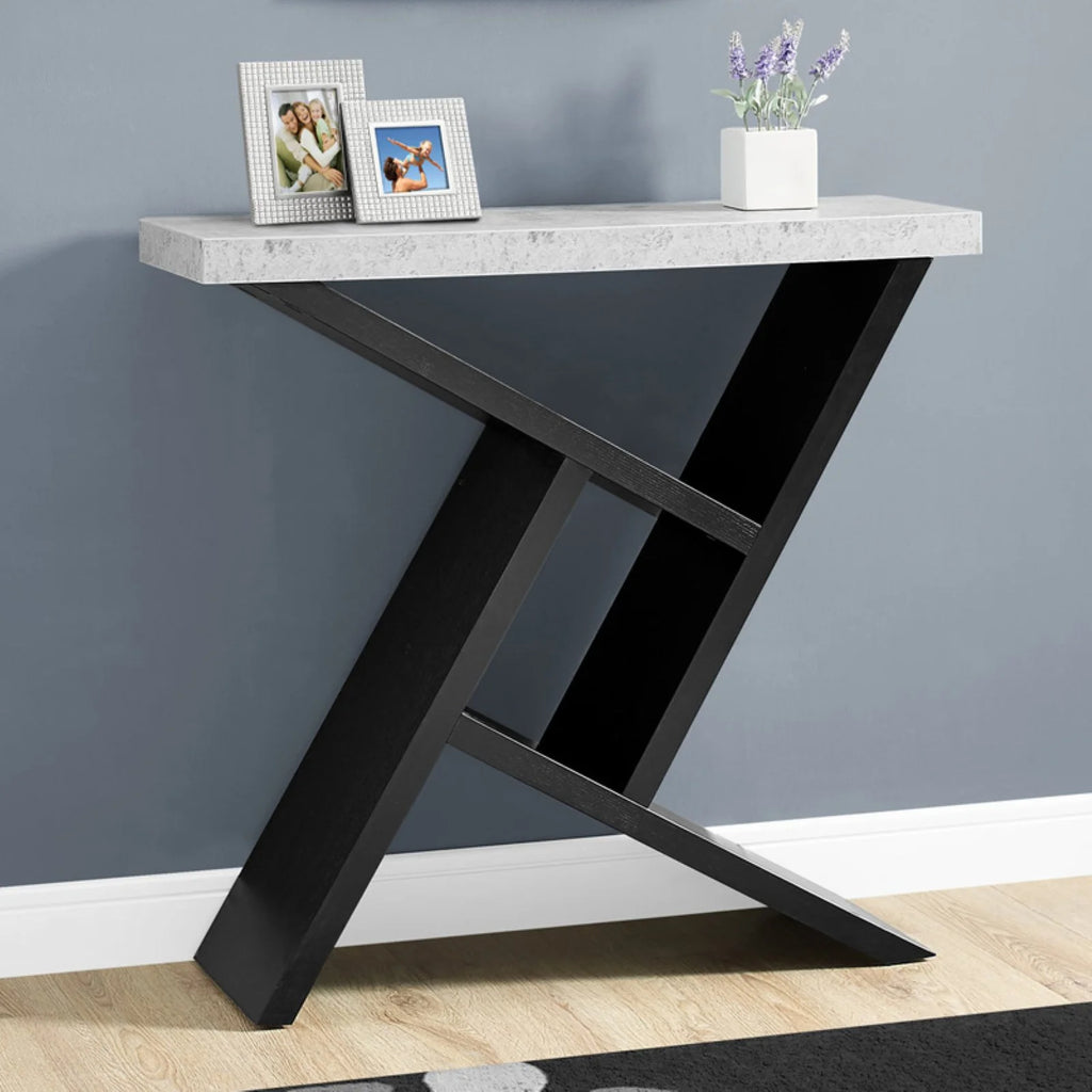 Grey And Black Laminate Accent Table D130972