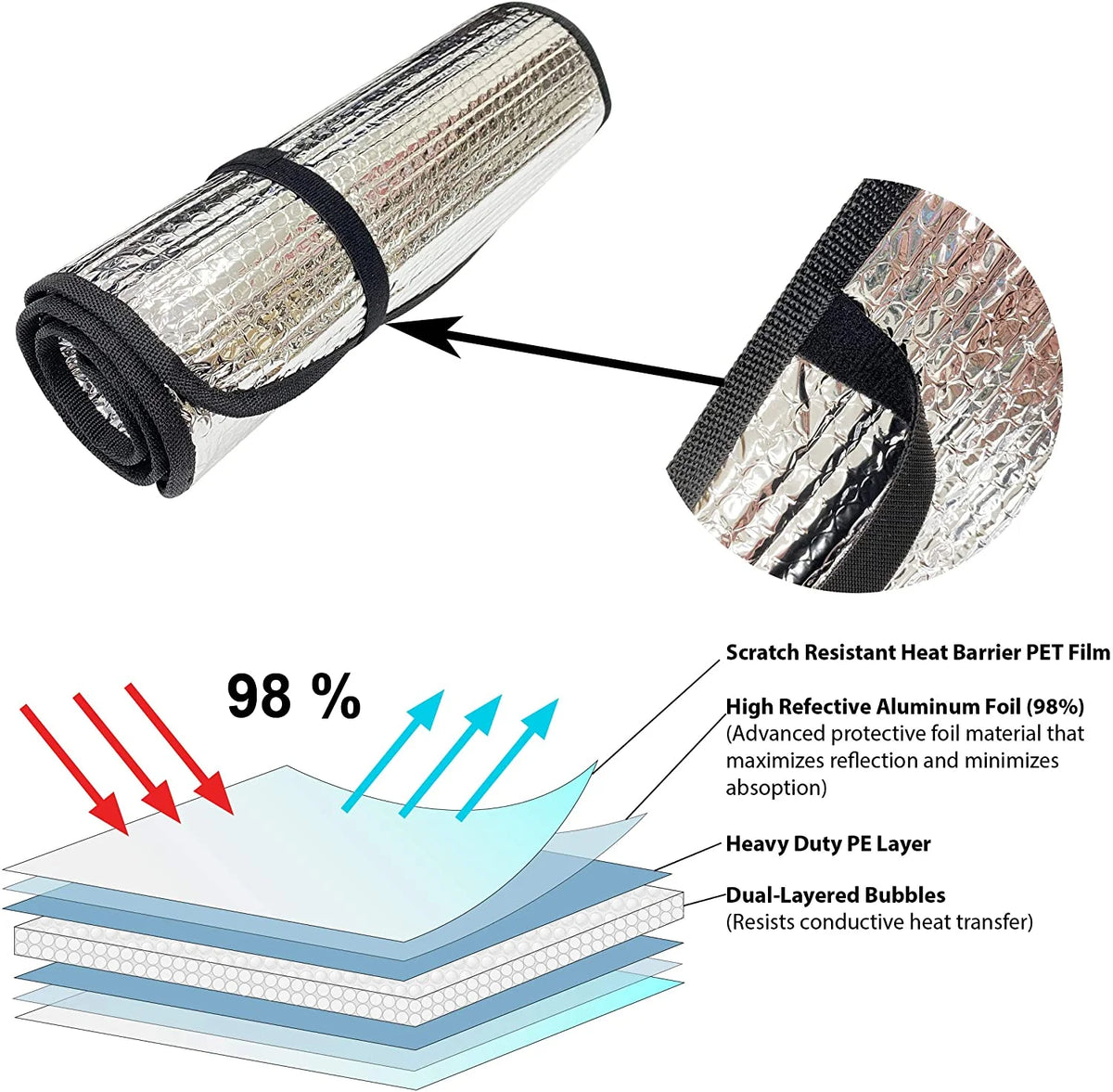Front Side Window Sunshades Set of 2 J839