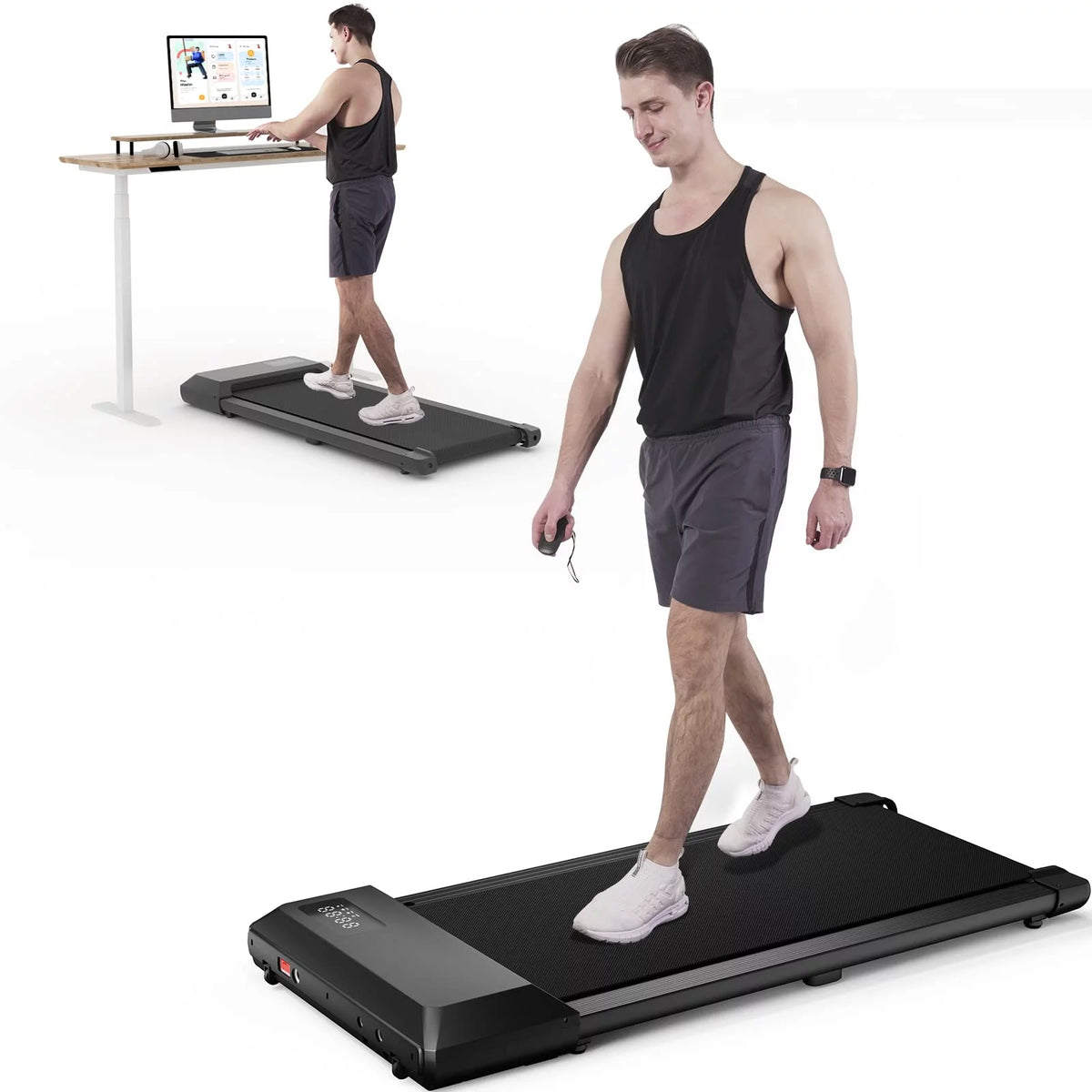 2.5Hp Walking Pad Treadmill with Remote Control and LED Display I80774