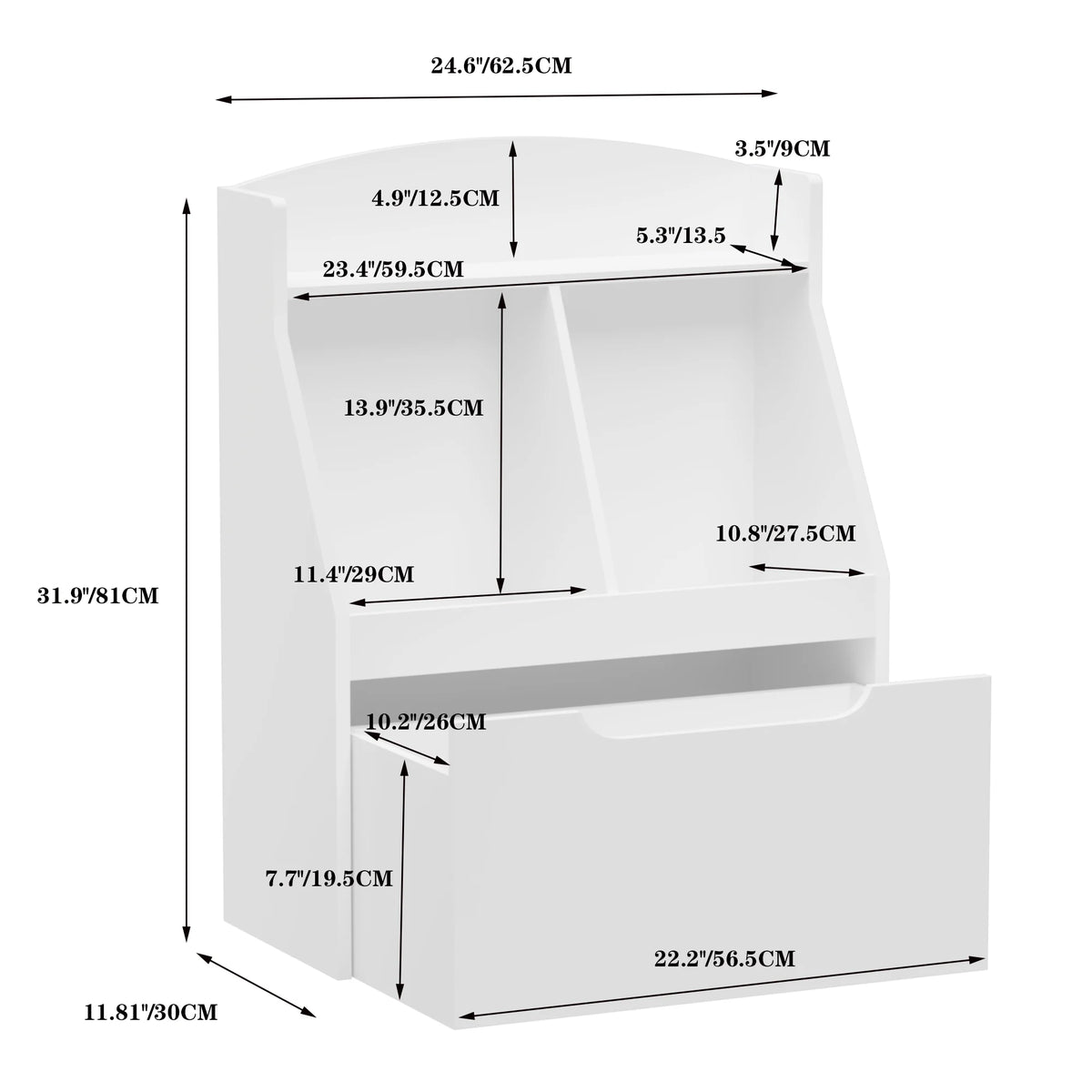 Kids Bookshelf with Drawer M569