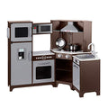 Kids Corner Wooden Kitchen Toy Playset with Stove, Oven, Sink, Fridge and Accessories J26089