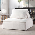 White Lambskin Sherpa Oversized Armless Accent Chair P31850