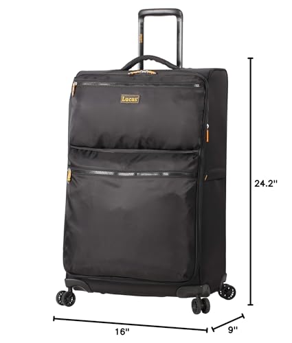 Expandable 24 Inch Softside Spinner Suitcase V400351