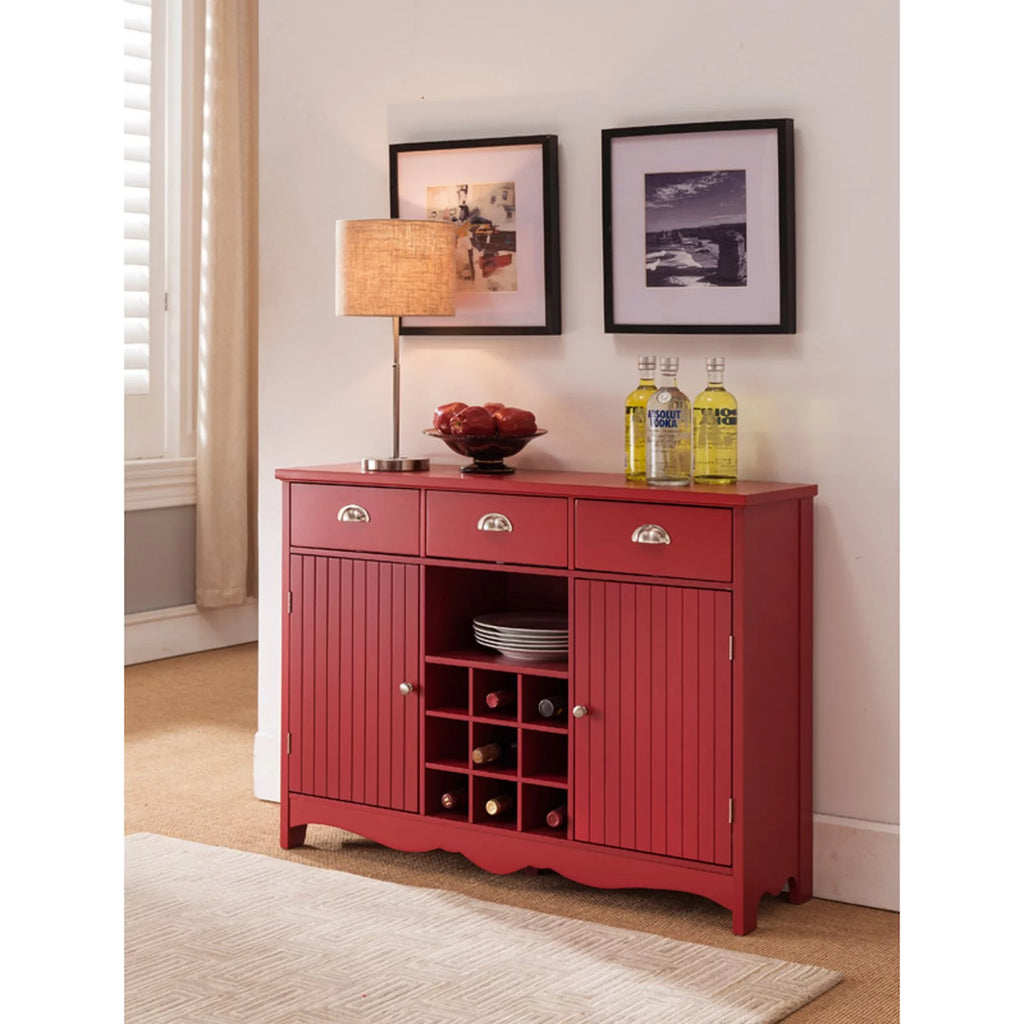 Red Wood 2 Door Wine Cabinet E462697