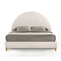 Queen Boucle Arched Headboard Platform Bed L658366