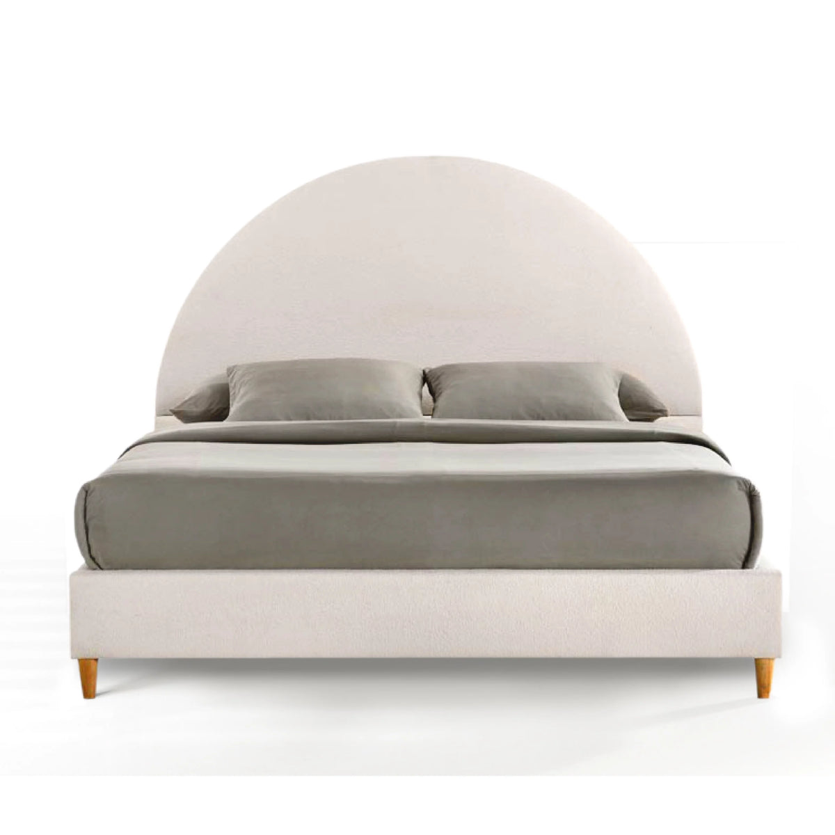 Queen Boucle Arched Headboard Platform Bed L658366