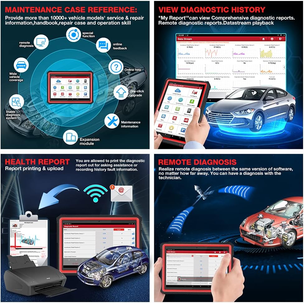 Bi-Directional Scan Tool with 31+ Reset Service, Full System Bluetooth Diagnostic Scanner, ECU Coding X14781