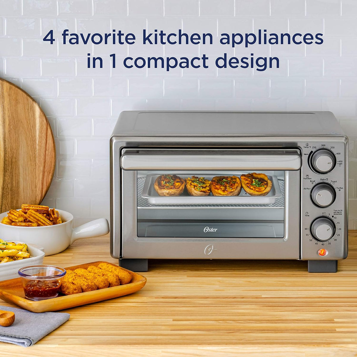 Stainless Steel Compact Countertop Oven With Air Fryer D943