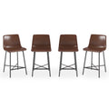 Set of 4 Bar Stools with Back and Footrest L20427