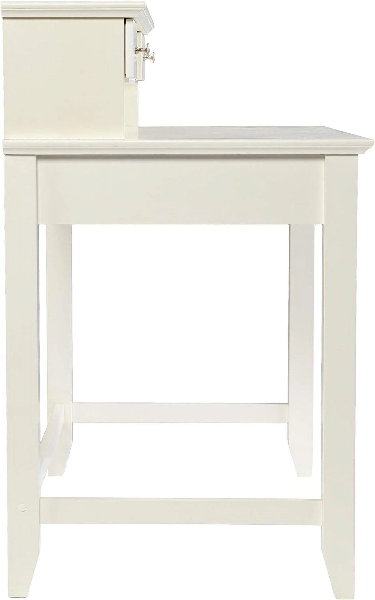 White Secretary Desk with Storage H42374