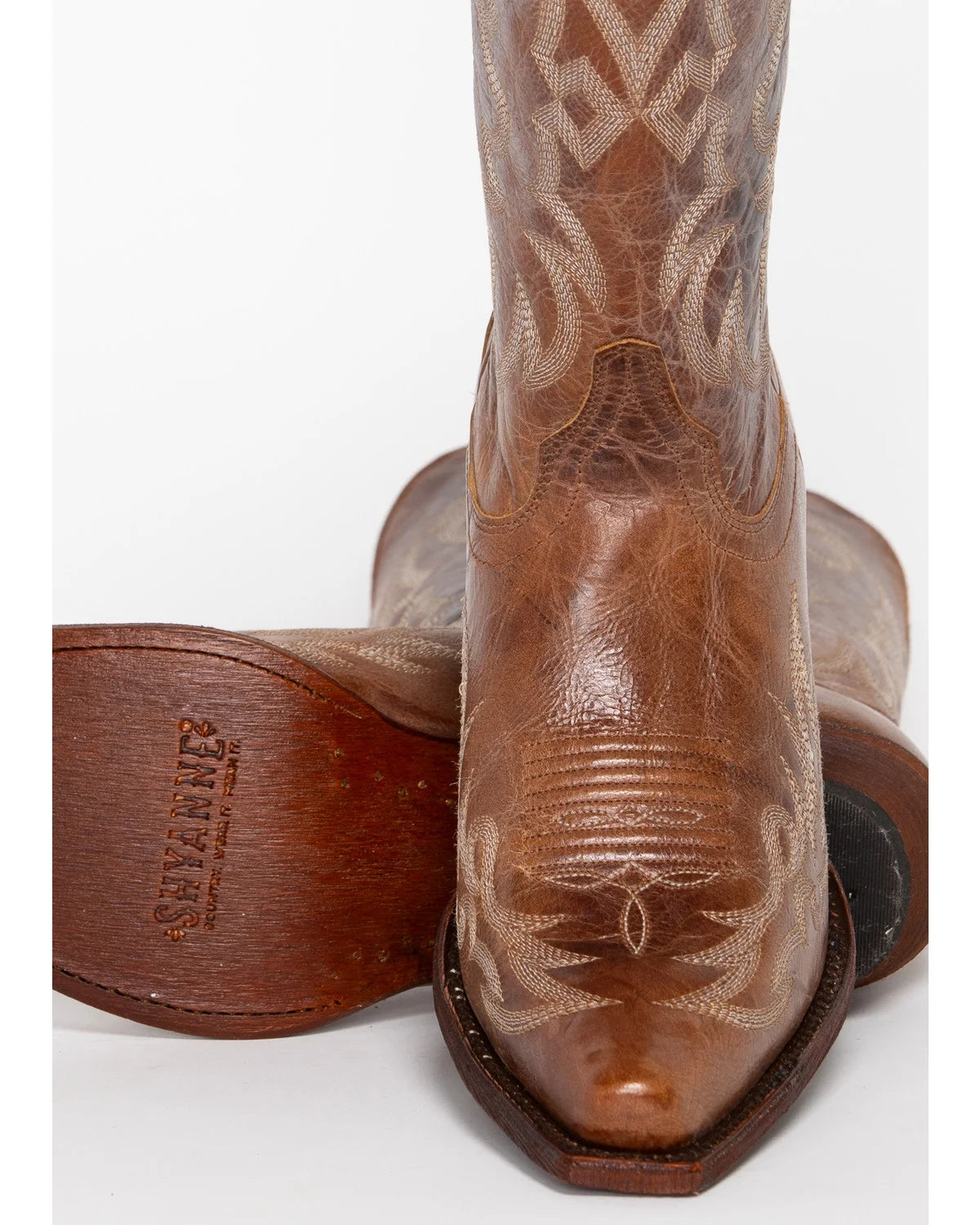 Vintage Cowboy Boot Snip Toe Tan J61527
