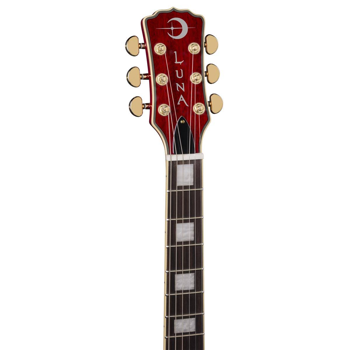 Trans Cherry Semi-Hollow Guitar E1718