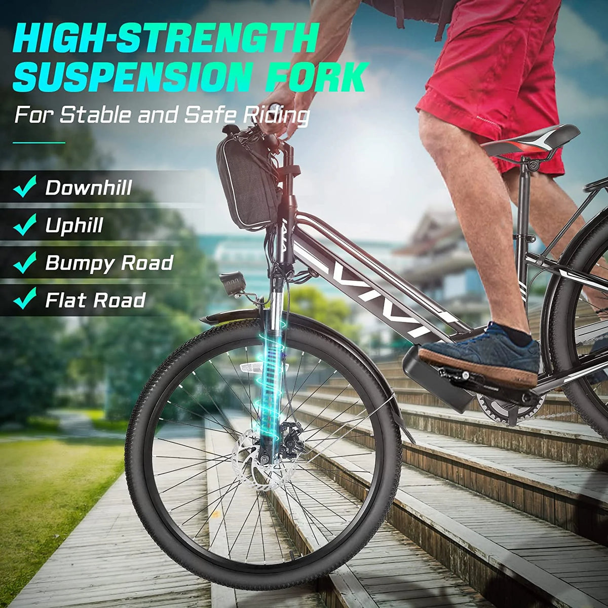 26" 500W Step-Through Electric Bike X75982