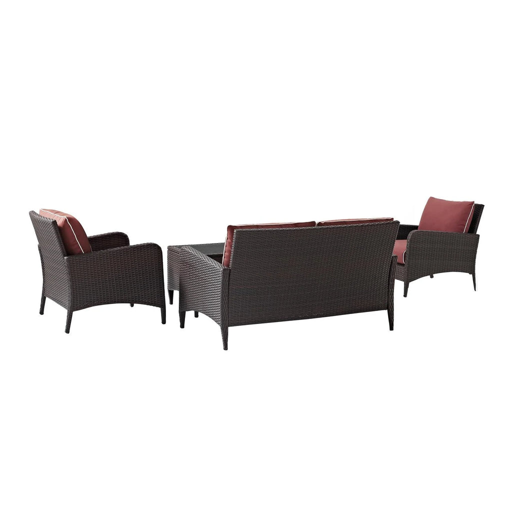 4Pc Outdoor Wicker Conversation Set P99084