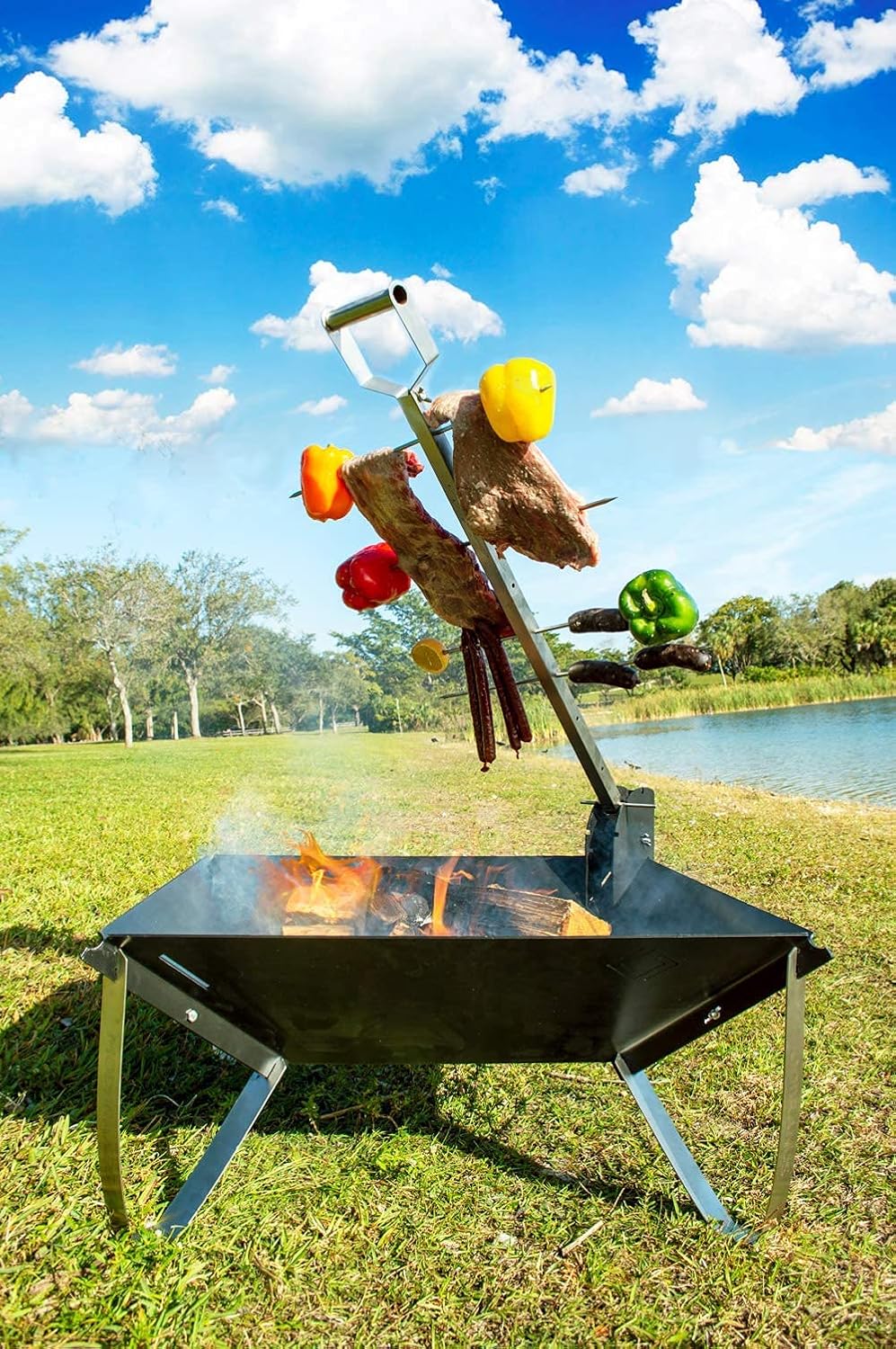 Wood Burning Grill with Cooking Stake L830002