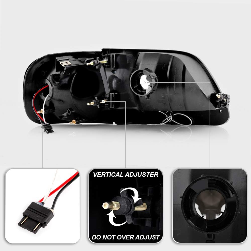 Smoked LED Strip DRL Headlights and LED Corner Lights Q44161