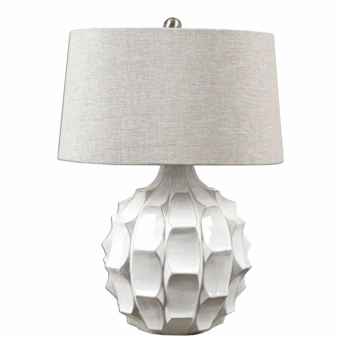 White Scalloped Lamp P441278