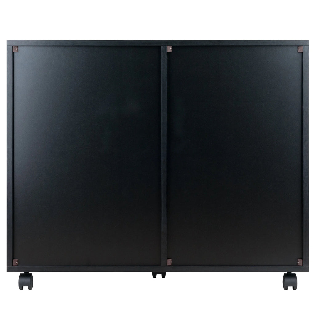 Black Rectangular Cabinet with Multi-Drawer B793397