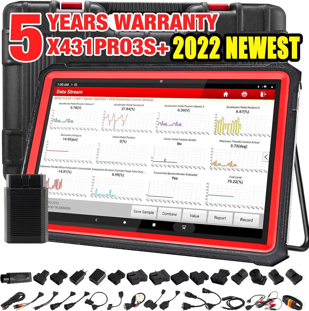Bi-Directional Scan Tool with 31+ Reset Service, Full System Bluetooth Diagnostic Scanner, ECU Coding X14781