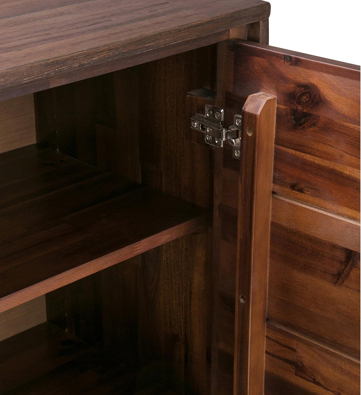 Solid Wood Storage Cabinet with 2 Doors and 4 Adjustable Shelves T505641