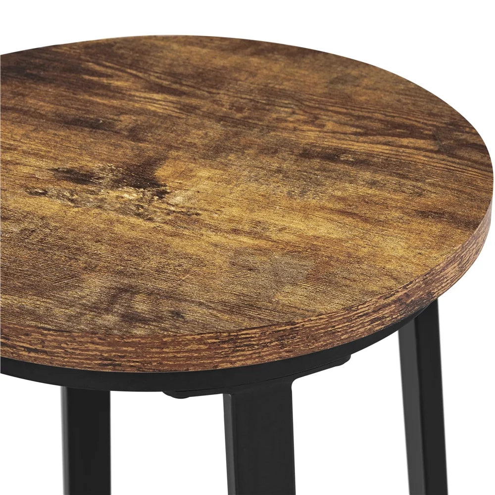 26"H Pub Height Bar Stools Set of 2 Rustic Brown M547