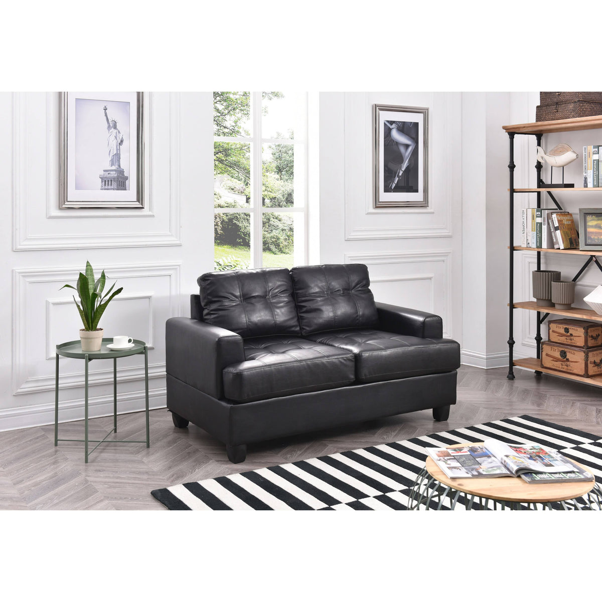 Black Loveseat J98839