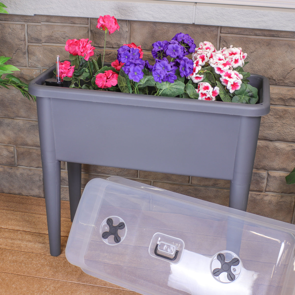 Self-Watering Raised Garden Bed with Cover X876800