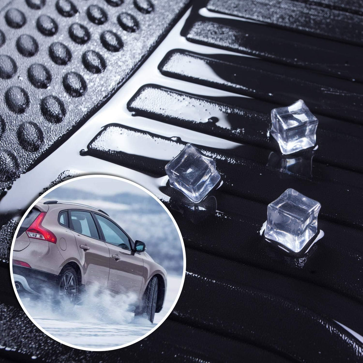 Black Heavy Duty All Weather Floor Mats for Toyota Corolla 2014-2019 Front and Rear Car Carpet O73657