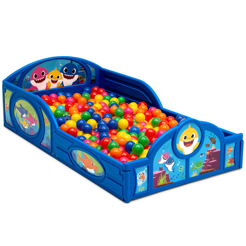 Plastic Toddler Bed with Attached Guardrails S676708