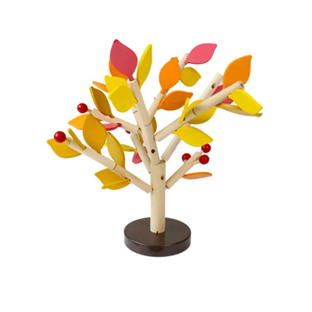 Creative Wooden Tree Blocks Building Toy (Yellow) W895896