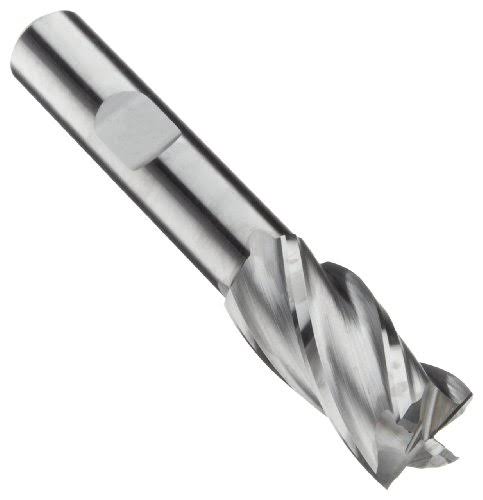 Cobalt Steel Square Nose End Mill, Weldon Shank, Uncoated, Finishing Cut, 30 Degree N90546