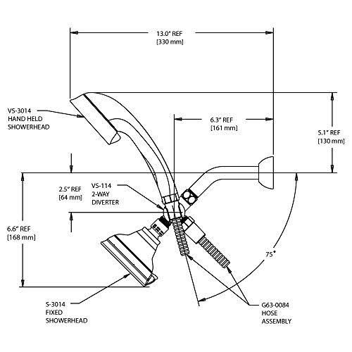 Brushed Nickel 2-Way Shower Combination K590