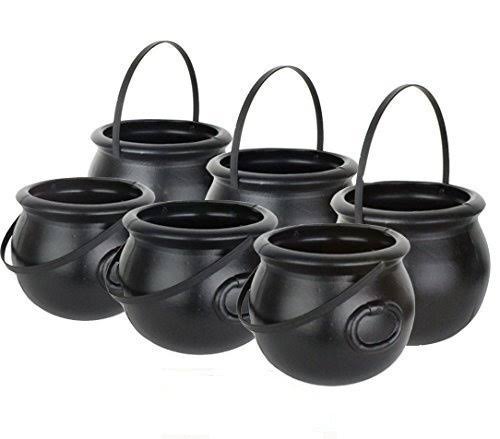 Black Plastic Cauldron 20cm A753279