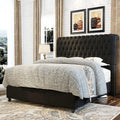 King Size Velvet Upholstered Platform Bed Frame A5284