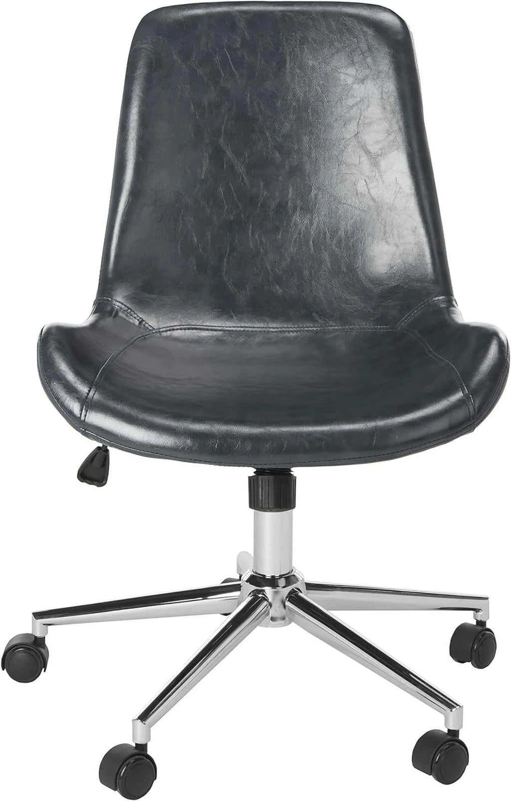 Dark Grey Faux Leather Swivel Adjustable Office Desk Chair Q109