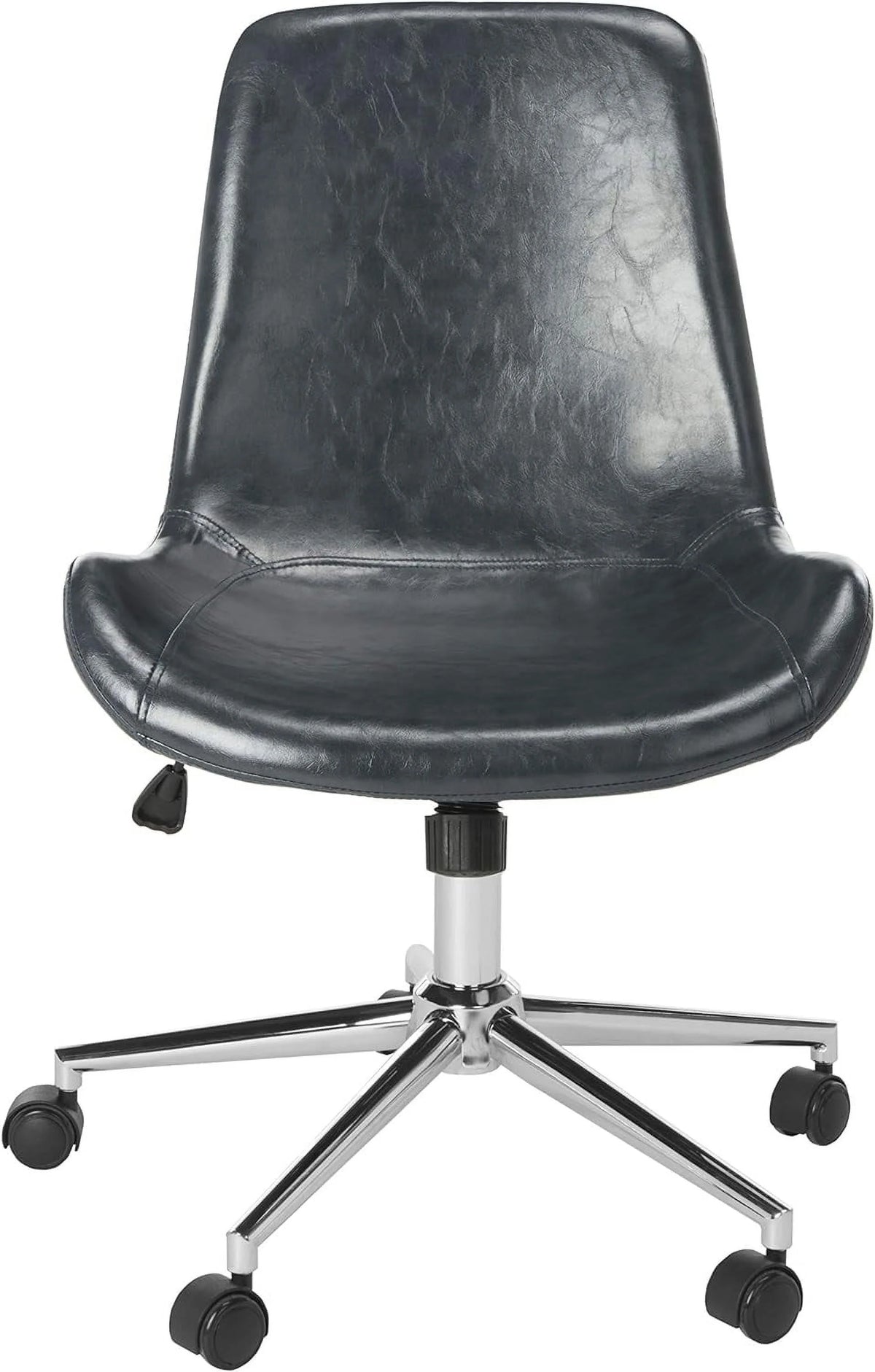 Dark Grey Faux Leather Swivel Adjustable Office Desk Chair Q109