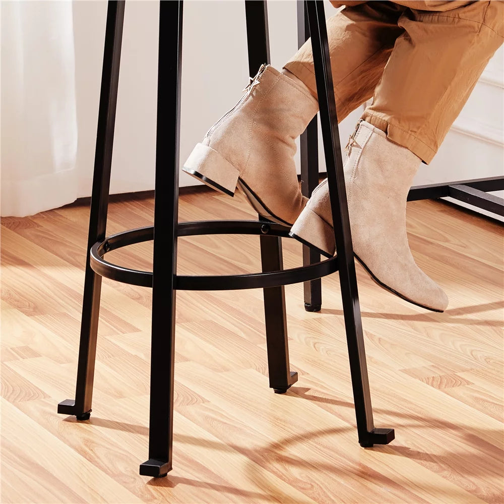 26"H Pub Height Bar Stools Set of 2 Rustic Brown M547