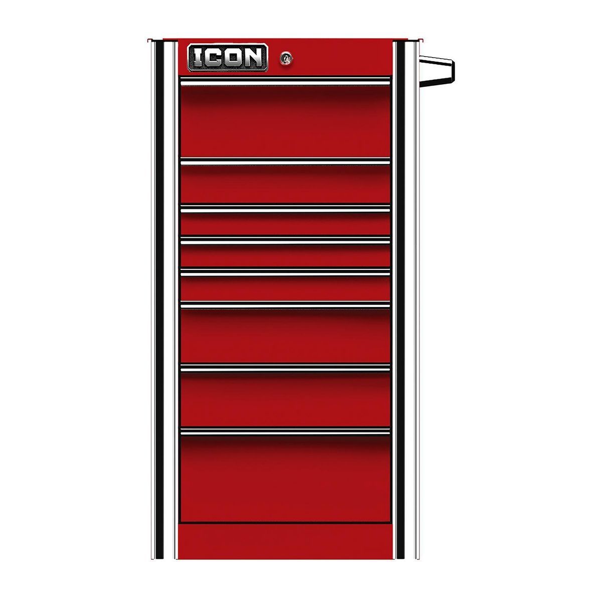 19 in. End Cab, Red X182391