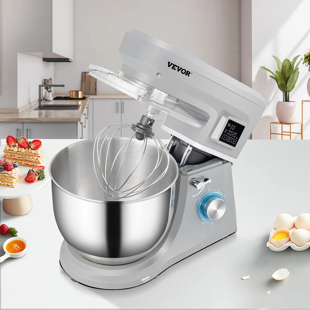 Stand Mixer 7.4Qt Electric Dough Mixer with 6 Speeds LCD Screen 660W L304
